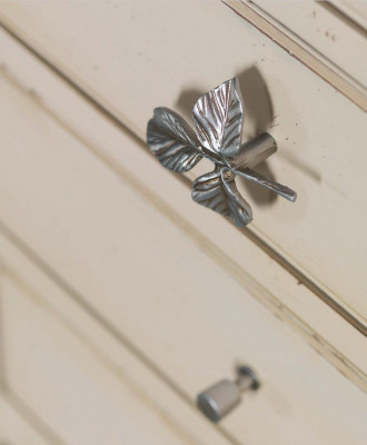 Komoda Vitrína Sideboard Bílá Skříně z masivního dřeva Nábytek Komody