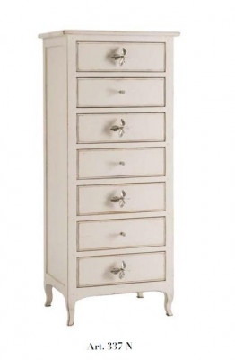 Komoda Vitrína Sideboard Bílá Skříně z masivního dřeva Nábytek Komody