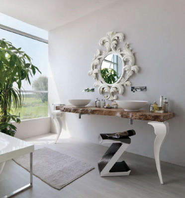 Klasické zrcadlo kulatého designu designu zrcadla na zeď nové bílé Itálie