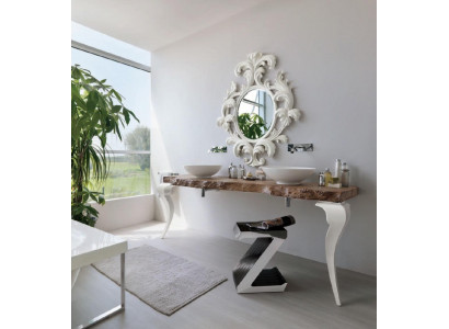 Klasické zrcadlo kulatého designu designu zrcadla na zeď nové bílé Itálie