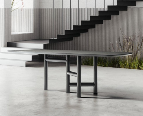 Kuchyňský stůl Jídelní stůl Rozkládací design Luxus Dřevo Šedý Stůl