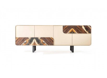 Skříň Anrichte Sideboard Kommode Beige Dřevo Moderní Nábytek Skříň Design