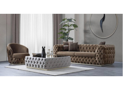 Designer obývací pokoj set 3 + 1 - sedačka Nábytek Luxus a Moderní set 2 kusy