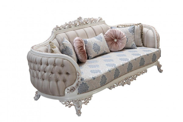 Chesterfield 3místná designová pohovka Luxus Potahované pohovky Stof Textil Nový