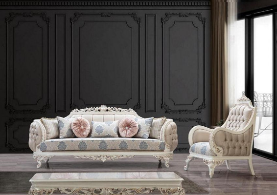 Chesterfield 3místná designová pohovka Luxus Potahované pohovky Stof Textil Nový