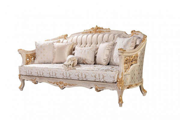 Chesterfield 3místná designová pohovka Luxus Polster Sofas Couchen textilní tkaniny Nová