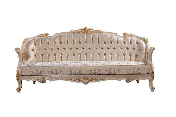 Chesterfield 3místná designová pohovka Luxus Polster Sofas Couchen textilní tkaniny Nová