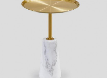 Bílý konferenční stůl Designérský stůl Luxusní nábytek z kovu do obývacího pokoje