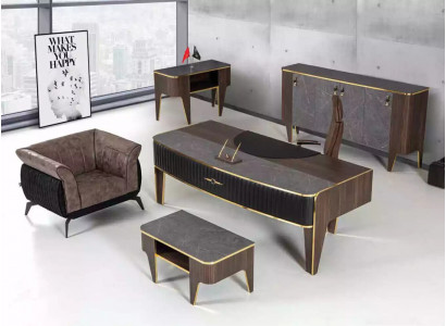 Luxus pracovní stůl Set 4 kusy. Skříň Stůl Psací stůl Konferenční stolek 4 kusy.