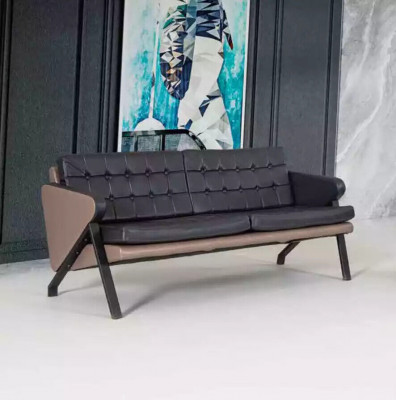 Moderní sedací souprava Luxus Dvojsedačka Křeslo Potah Design Pracovní nábytek