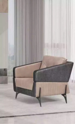 Luxusní sedací souprava Beige pohovka pro pracovny, křeslo a třímístná sedačka.