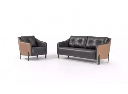 Sofa set třísedák křeslo textilní nábytek pracovní pokoj sestava sedací soupravy sofa