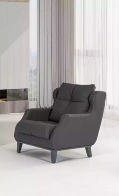 Černá sedací souprava židle dvousedadlová Luxus Moderní sada Polstrované sedadlo 2+1
