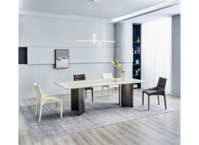 Jídelní skupina Stylový jídelní stůl 6x židlí Skupina s dřevěným rámem 7 dílů