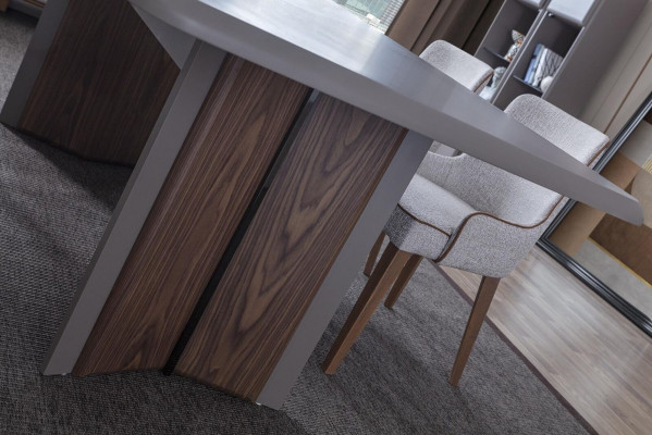 Designer jídelní stůl Moderní nábytek do jídelny Šedá Exkluzivní Novinka
