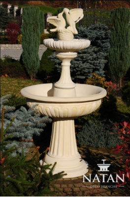 Kašna s žábím 162 cm kamenná zahrádková fontána Fountain