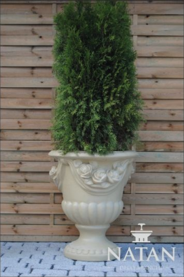 Design květináče Top Pflanz Kübel Gefäß Töpfe Figur Kasten Skulptur PETRA Neu