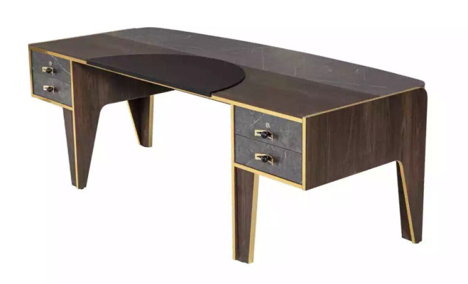 Psací stůl s přihrádkami, nábytek do pracovny, luxusní stůl Office 220x95