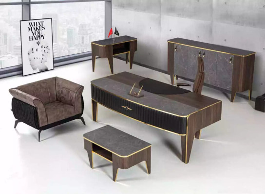 Psací stůl s přihrádkami, nábytek do pracovny, luxusní stůl Office 220x95