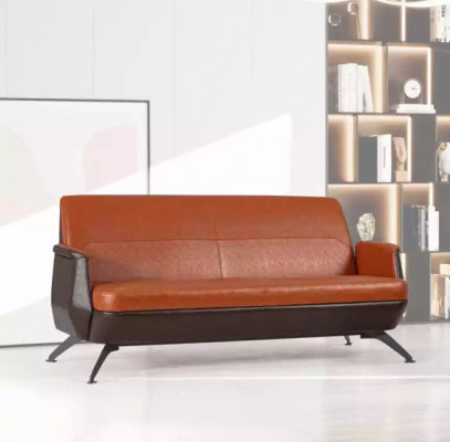 Moderní designová kancelářská sedací souprava z kůže.