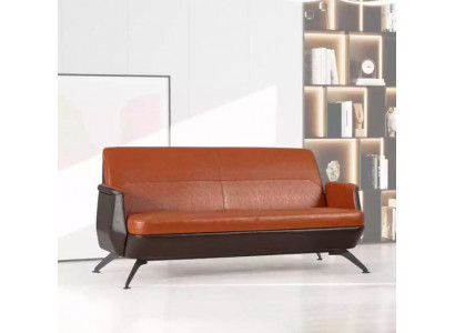 Moderní designová kancelářská sedací souprava z kůže.