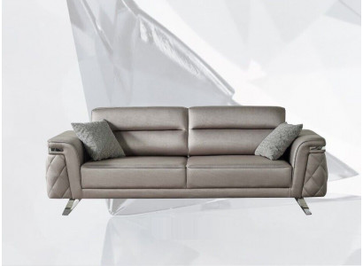Tříkřeselná Pohovka - 3místná pohovka Šedé Moderní potahové látkové pohovka Design