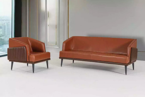 Designový nábytek do kanceláře, polstrované pohovky, luxusní dvousedadlo, kancelářské křeslo.