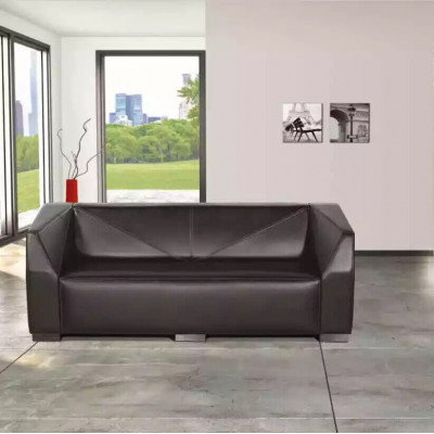 Černá třímístná pracovní pokojová textilní pohovka luxusní designérská sofa