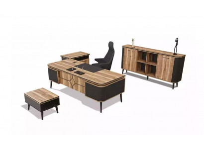 Dřevěný psací stůl kancelářský nábytek designový nábytek 220x90 stůl