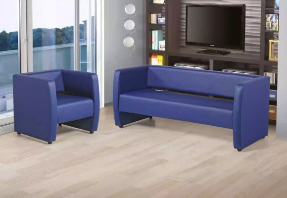 Sofa 2 místný luxusní gauč pro kancelář textilní nábytek