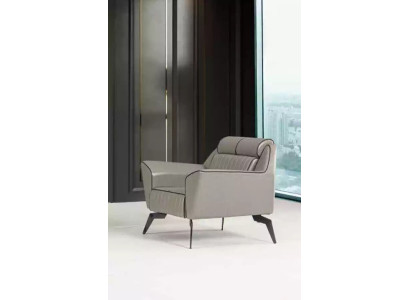 Luxus Sessel Arbeitzimmer Grau Sitz Einrichtung Neu Polstersessel