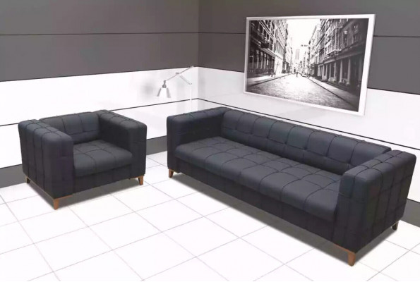Černé křeslo, sedadlo do pracovny, moderní designový polstrovaný křeslo, nové.