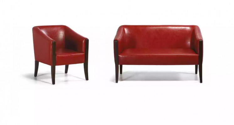 Červené křeslo textilní nábytek Styl moderní kancelářský nábytek pracovna Designové dřevo