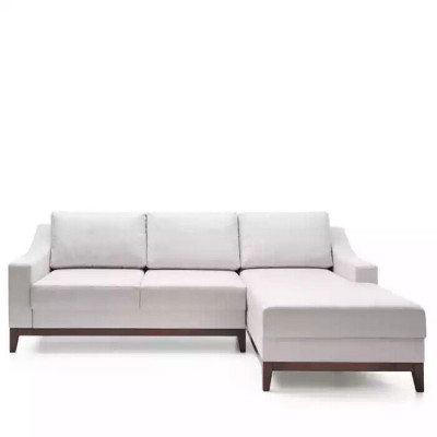 Sofa ve tvaru L, polstrovaná sedací souprava, designové rohové pohovka z textilu