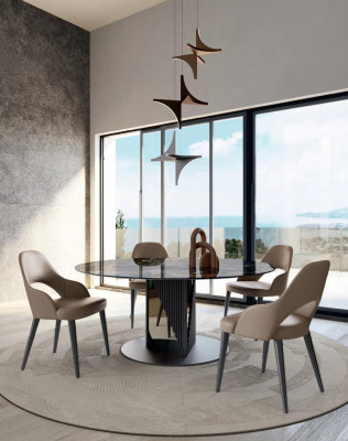 Židle Luxusní jídelní židle Bizzotto Designový nábytek Židle Zařízení Dřevo Nové