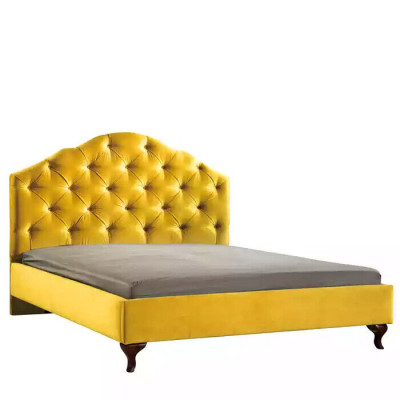 Chesterfield žlutá postel do ložnice postele double bright luxus