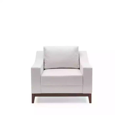 Křeslo bílé skandinávské polstrované křeslo TV křeslo Lounge Club nábytek
