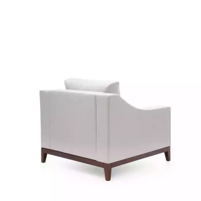 Křeslo bílé skandinávské polstrované křeslo TV křeslo Lounge Club nábytek