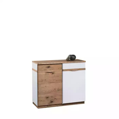 Komoda se 3 šuplíky bílá Sideboard dřevo moderní