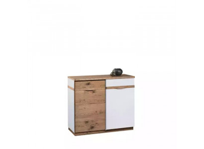 Komoda se 3 šuplíky bílá Sideboard dřevo moderní