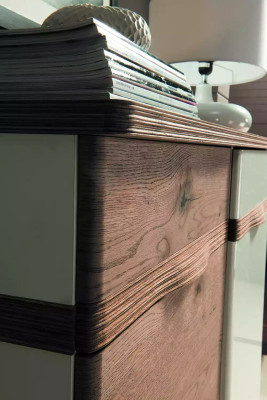 Komoda se 3 šuplíky bílá Sideboard dřevo moderní