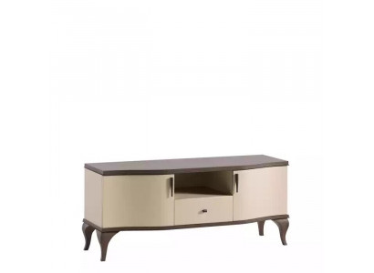 TV stojan obývacího pokoje béžový nábytek dřevo komoda styl moderní.