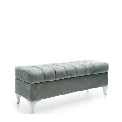 Klasická lavice Design Ottomane Pudefootrest Dvousedací textilní nožička