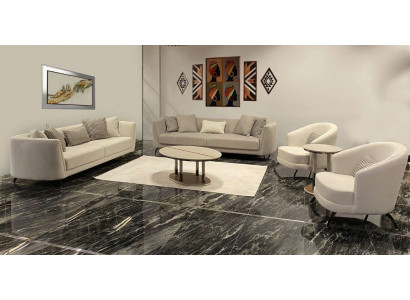 Luxus sedací souprava 3+3+1+1 křeslo set moderního designu sedací souprava sofá křeslo 4 dílná