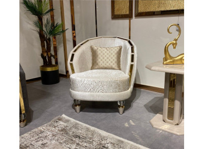 Křeslo 1místné obývacího pokoje textilní lounge polstr luxusní sedadlo relax
