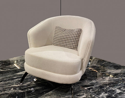 Designer klubová klubová židle béžová Luxus Relax pro obývací pokoj