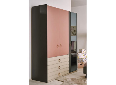 Moderní šatní skříň Luxus skříň dřevo skříně sklo ložnice nový