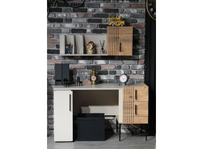 Elegantní kancelářský nábytek kompletní set Regál Psací stůl Dřevo Top kvalita nový