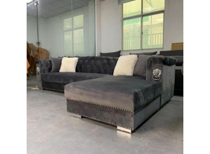 Rohová pohovka gauč pohovka rohová sada design pohovky sedací souprava šedý látka