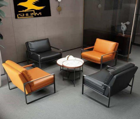 elegantní 4x křeslo polstrované sedadlo moderní design kůže křeslo lounge luxusní
